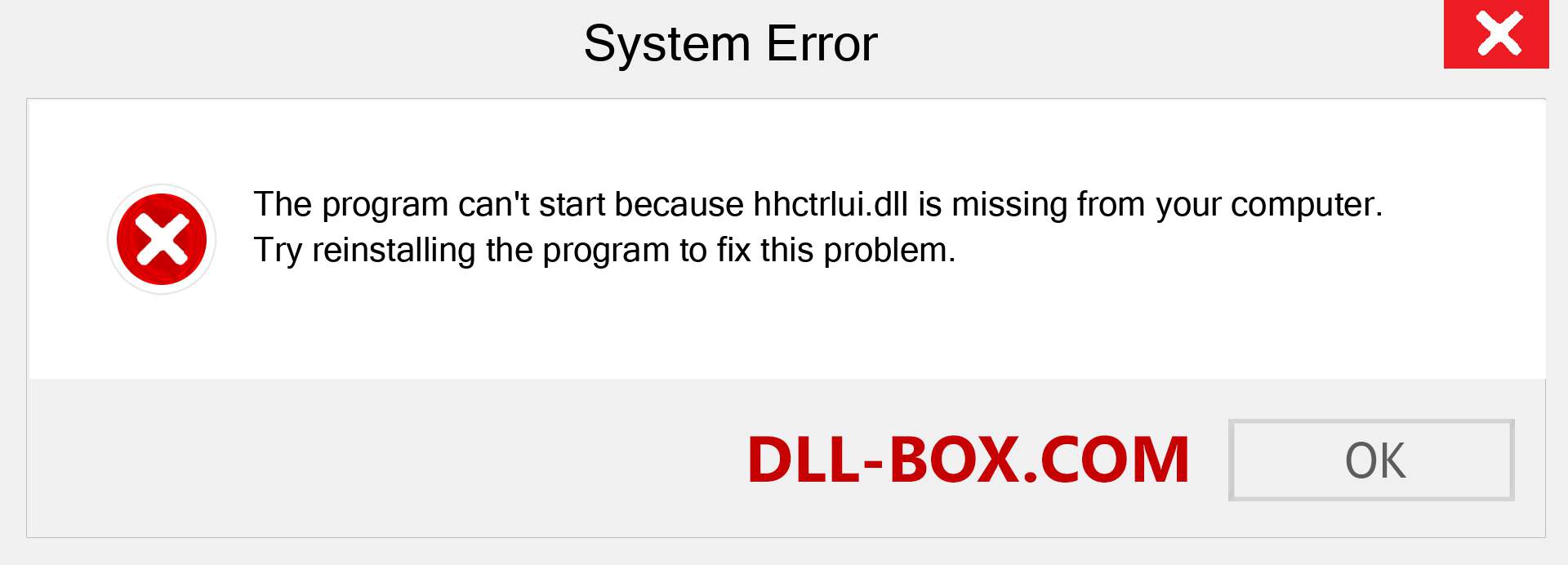  hhctrlui.dll file is missing?. Download for Windows 7, 8, 10 - Fix  hhctrlui dll Missing Error on Windows, photos, images